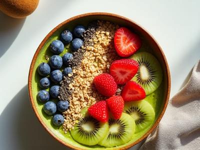 Vibrant smoothie bowl with fresh ingredients, representing boosted nutrition